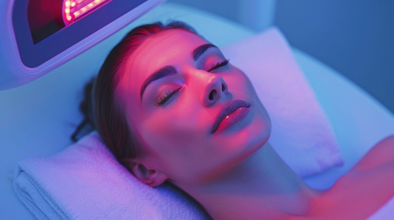 Tratamiento para solucionar problemas de acné con fototerapia LED